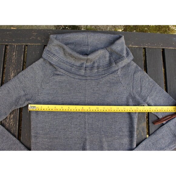 Toad & Co - Uptown Cowl Neck Ribbed Merino Sweater Dress in Navy, size Small - Picture 6 of 12